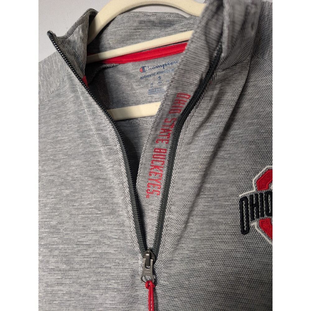 Champion Men's Ohio State Buckeyes Quarter‎ Zip Pullover Size Small (621) - Picture 4 of 9